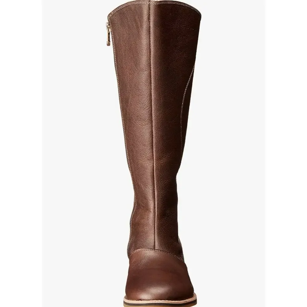 Ahnu Women Helena Tall Brandy Waterproof Leather Boots Sz 7.5 Comfort Western - Picture 3 of 10